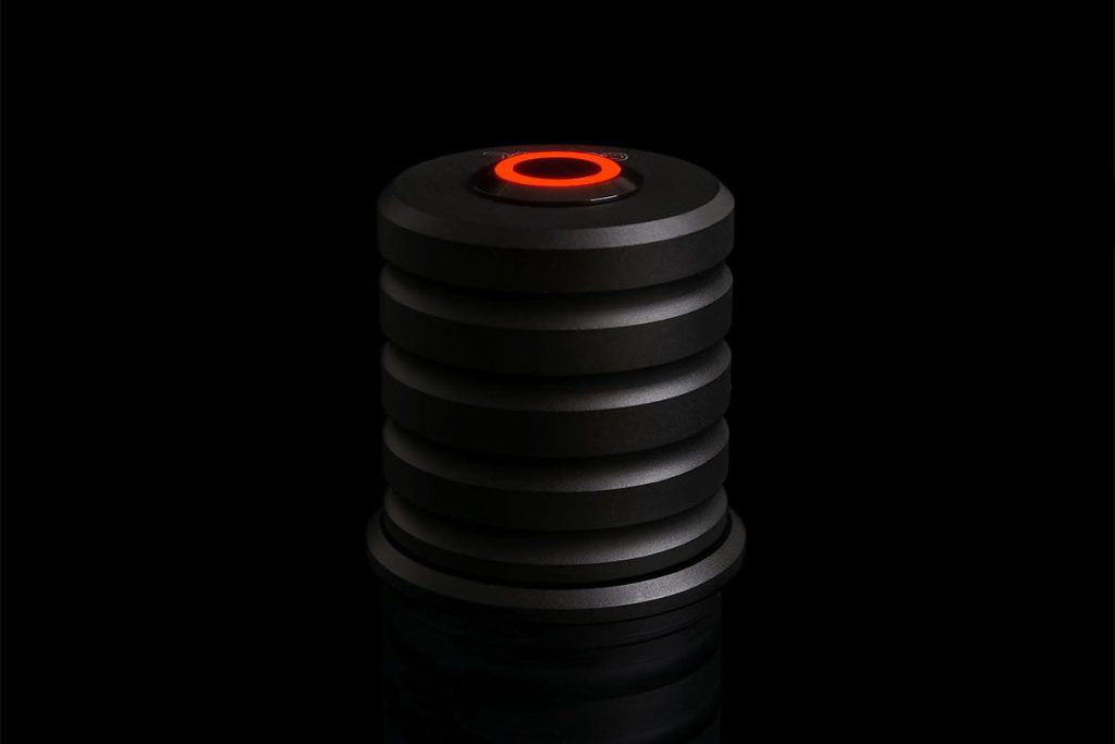 Alphacool Powerbutton push button 19mm red lighting - deep black