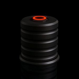 Alphacool Powerbutton push button 19mm red lighting - deep black