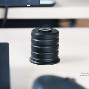 Alphacool Powerbutton push button 19mm red lighting - deep black