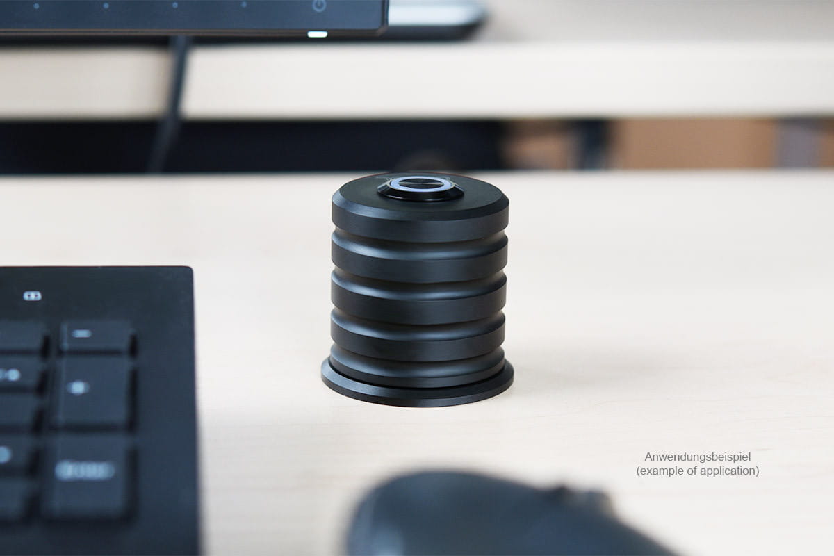 Alphacool Powerbutton push button 19mm red lighting - deep black