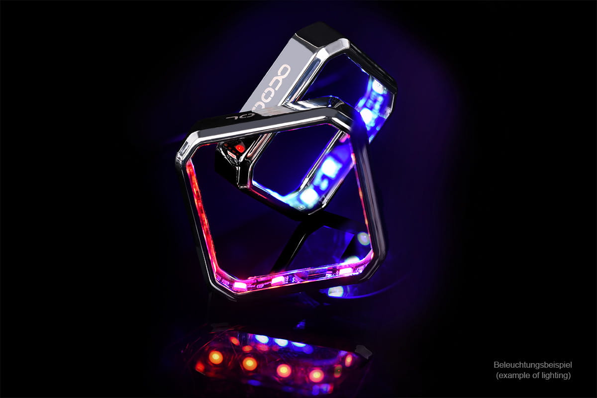 Alphacool Aurora XPX RGB frame - chrome