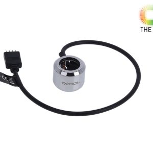 Alphacool Aurora HardTube LED ring 16mm chrome - RGB