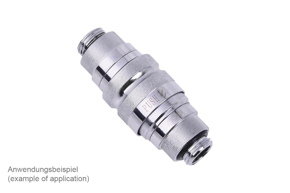Alphacool Eiszapfen Quick release coupling G1 / 4 AG - Chrome