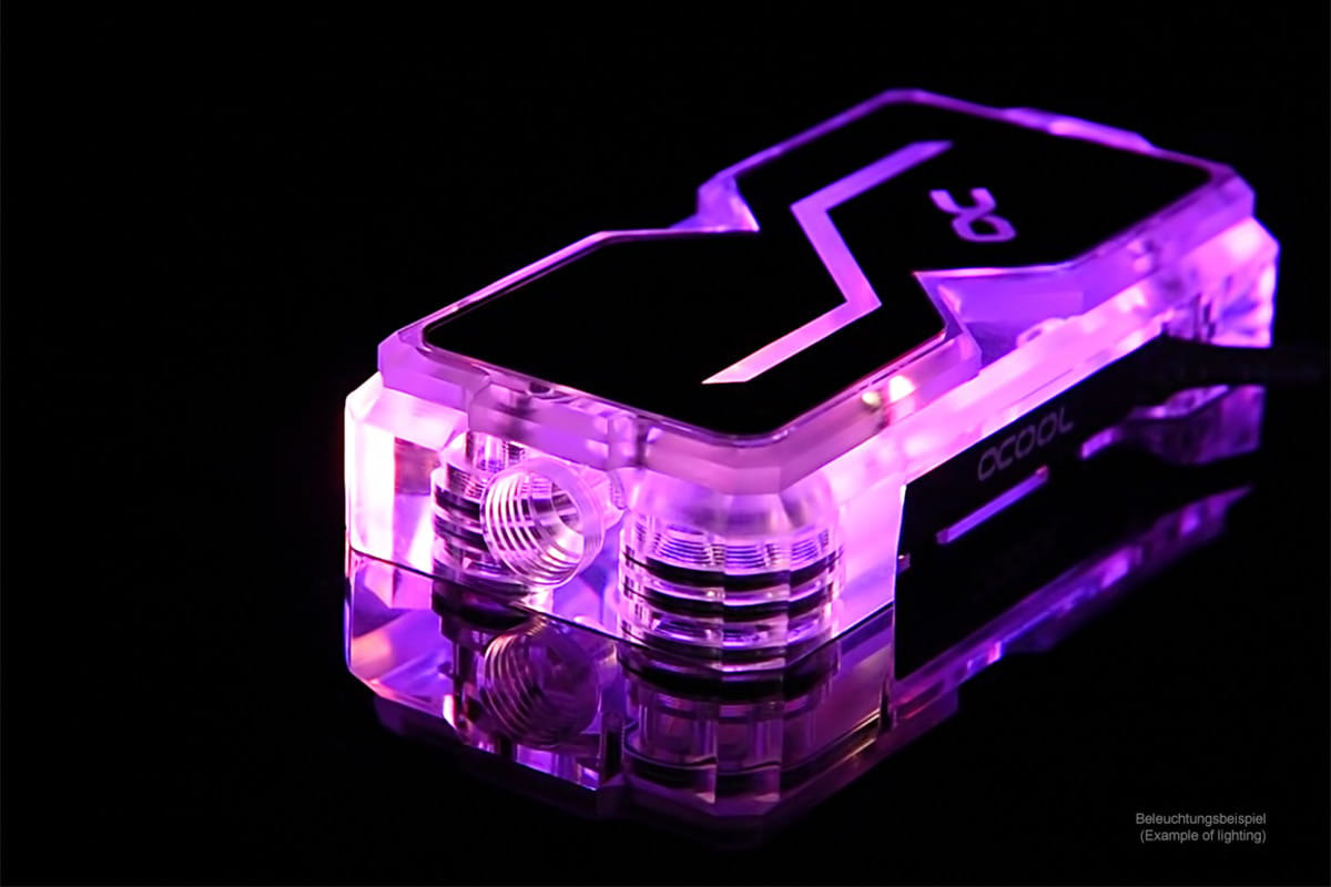 Alphacool GPX SLI Connector Dual - Acryl - Addressable RGB - 3 PCI-E Space
