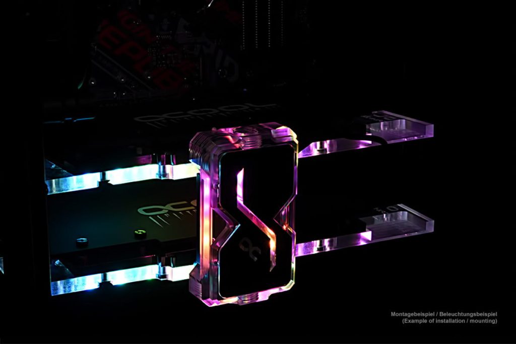 Alphacool GPX SLI Connector Dual - Acryl - Addressable RGB - 3 PCI-E Space