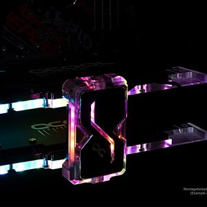 Alphacool GPX SLI Connector Dual - Acryl - Addressable RGB - 3 PCI-E Space