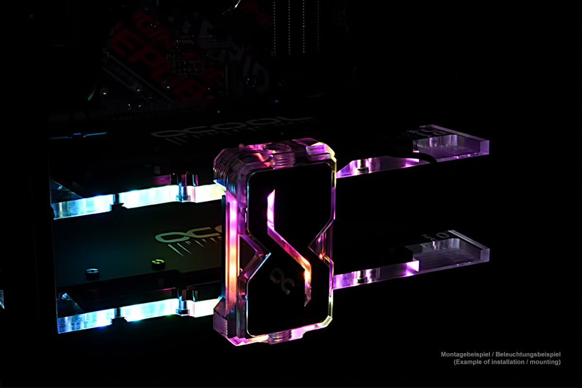 Alphacool GPX SLI Connector Dual - Acryl - Addressable RGB - 3 PCI-E Space