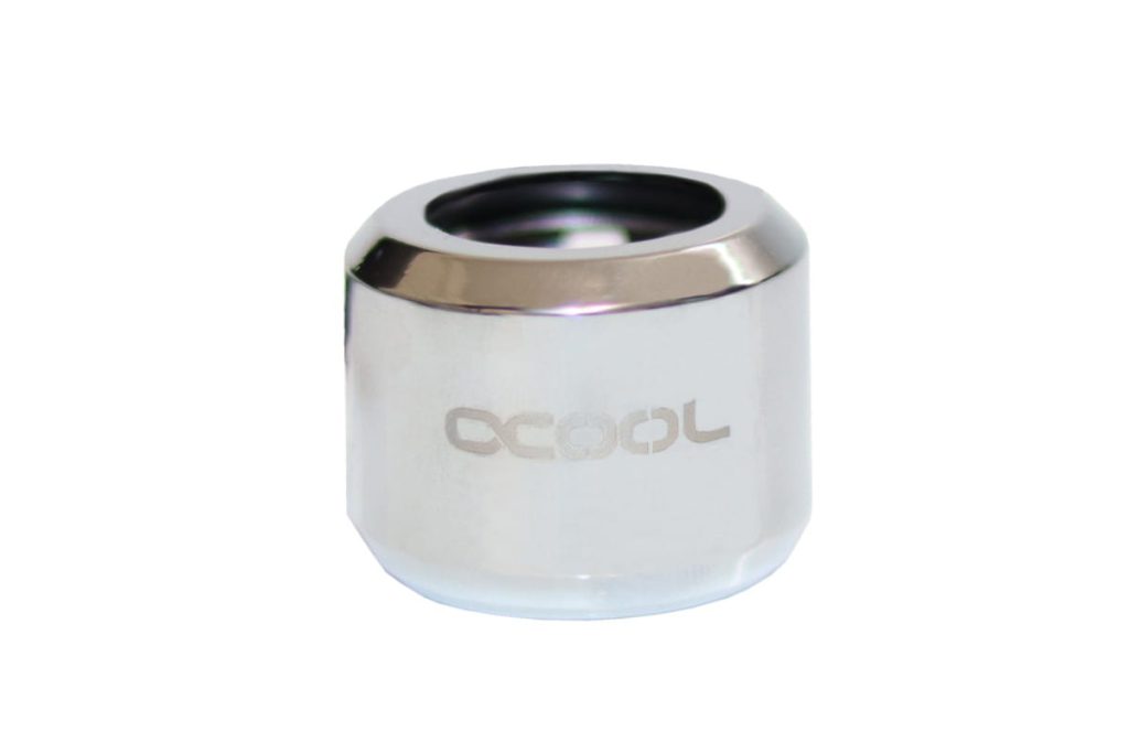 Alphacool Aurora HardTube LED ring 16mm chrome - Digital RGB