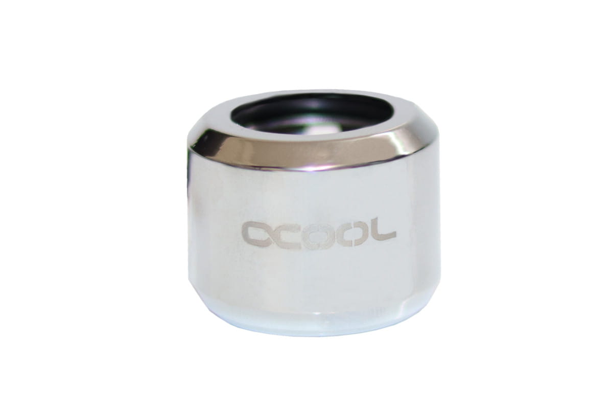 Alphacool Aurora HardTube LED ring 16mm chrome - Digital RGB