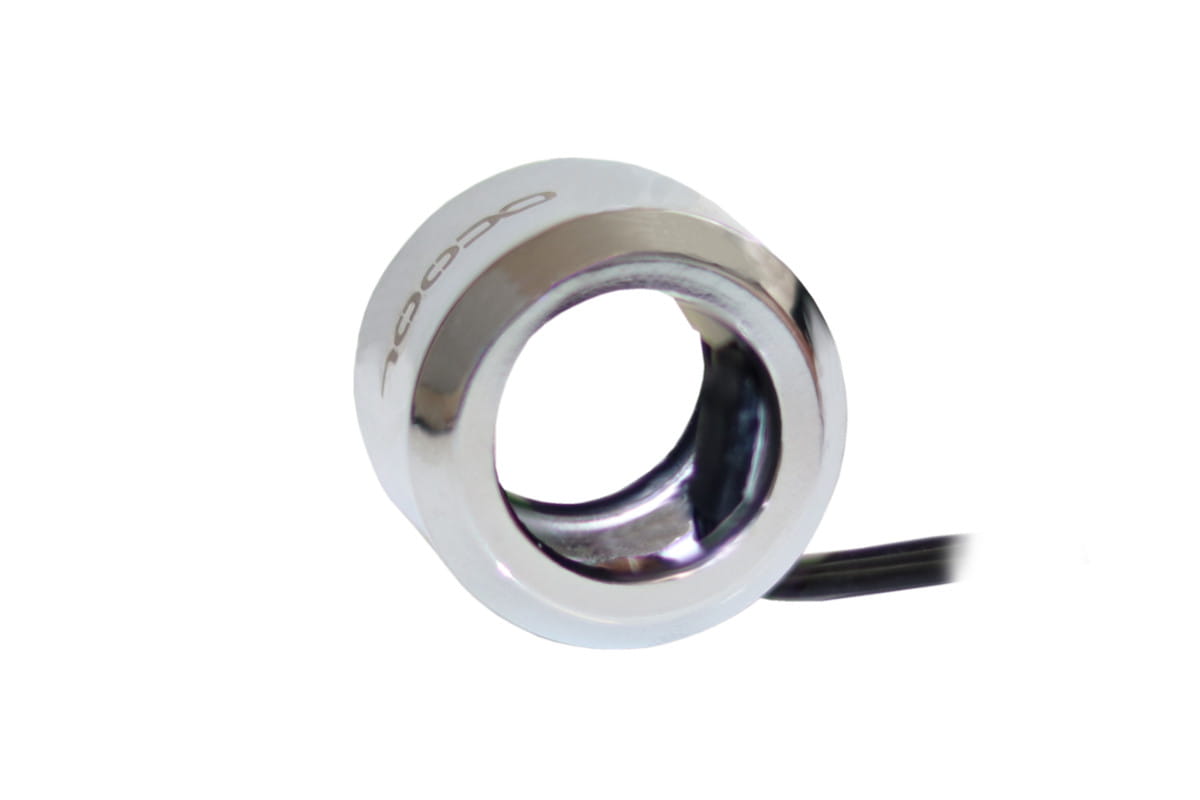 Alphacool Aurora HardTube LED ring 16mm chrome - Digital RGB