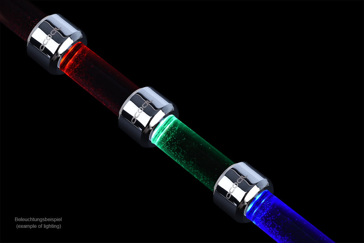 Alphacool Aurora HardTube LED ring 16mm deep black - Digital RGB