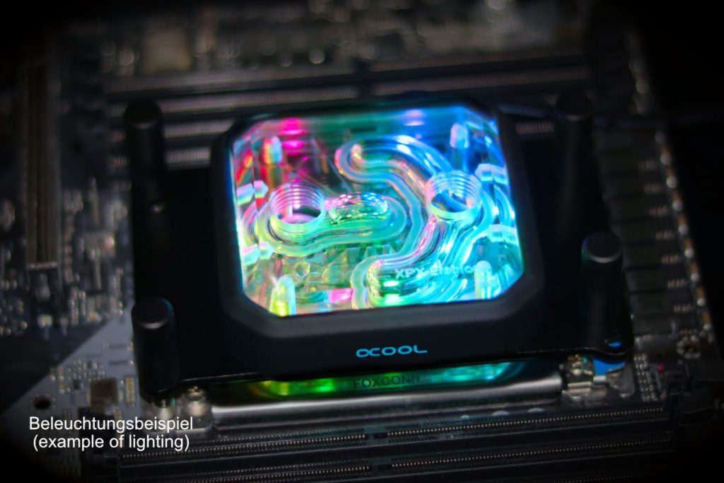 Alphacool Aurora XPX Digital RGB frame - black