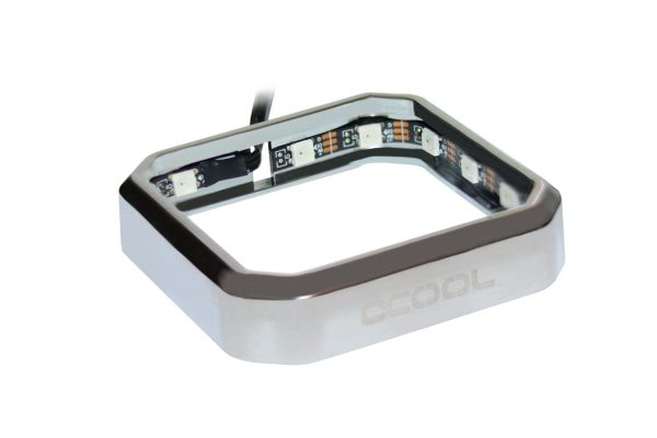 Alphacool Aurora XPX Digital RGB frame – chrome