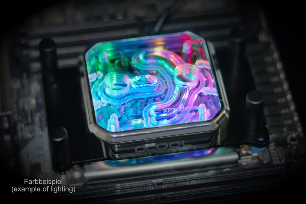 Alphacool Aurora XPX Digital RGB frame - chrome