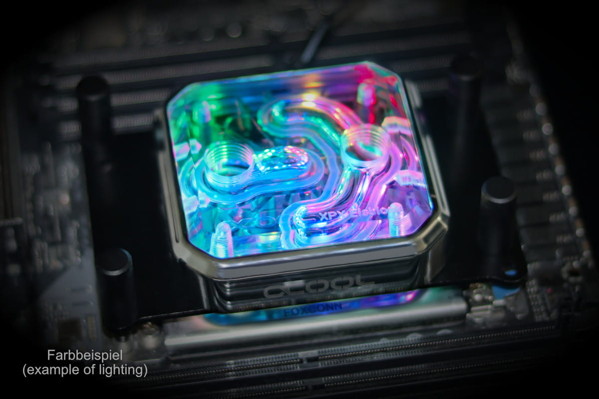 Alphacool Aurora XPX Digital RGB frame - chrome
