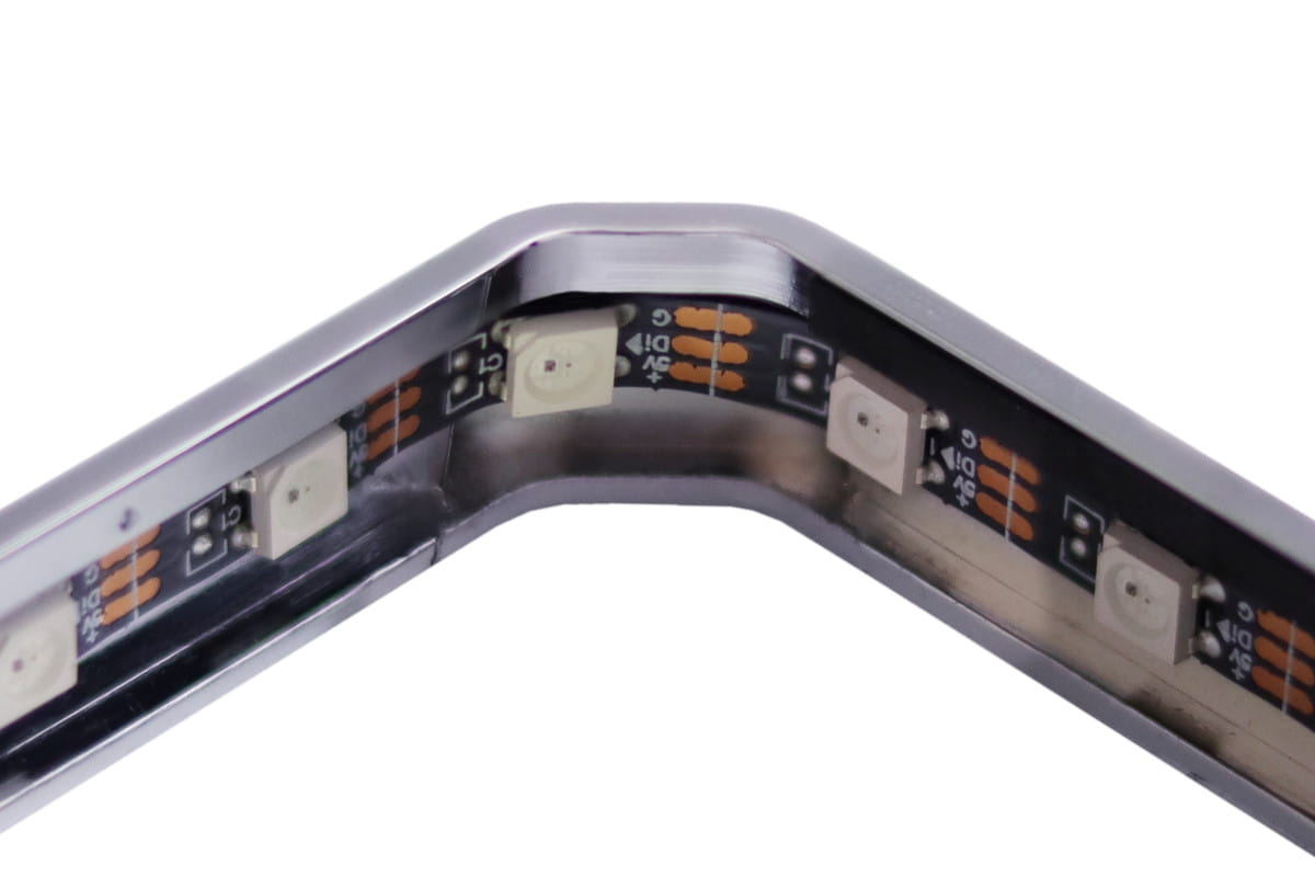 Alphacool Aurora XPX Digital RGB frame - chrome