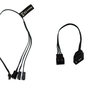 Alphacool Digital RGB LED y-cable 3-times with JST male connector 30cm - black : image 1