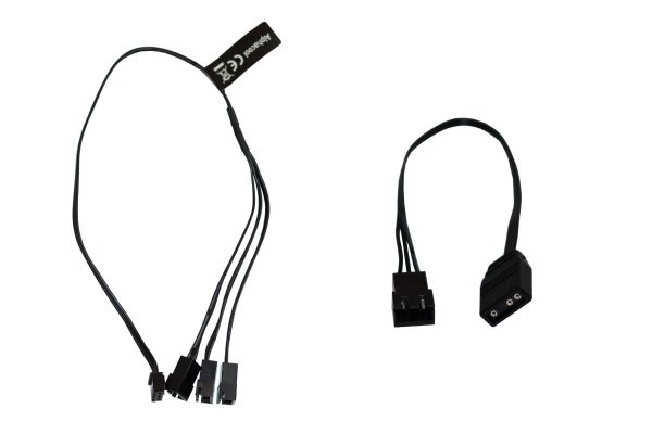 Alphacool Digital RGB LED y-cable 3-times with JST male connector 30cm – black