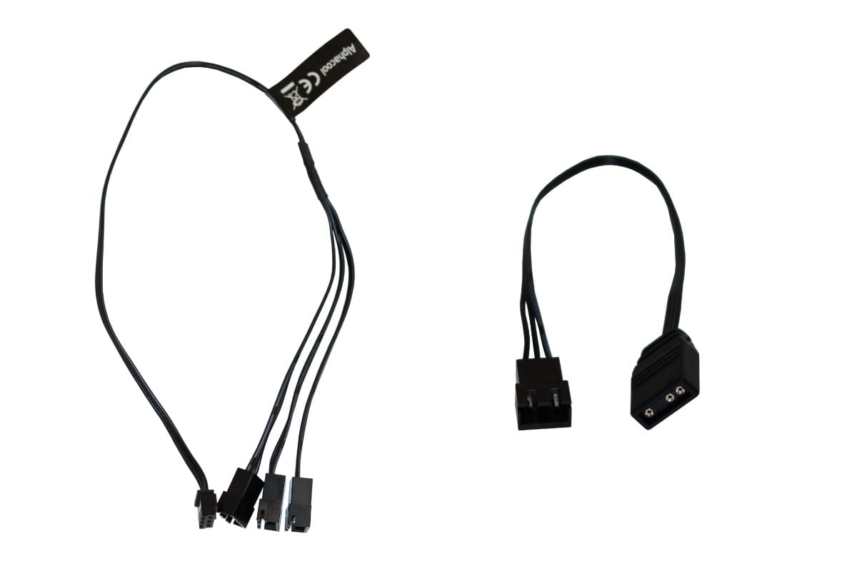 Alphacool Digital RGB LED y-cable 3-times with JST male connector 30cm - black : image 1