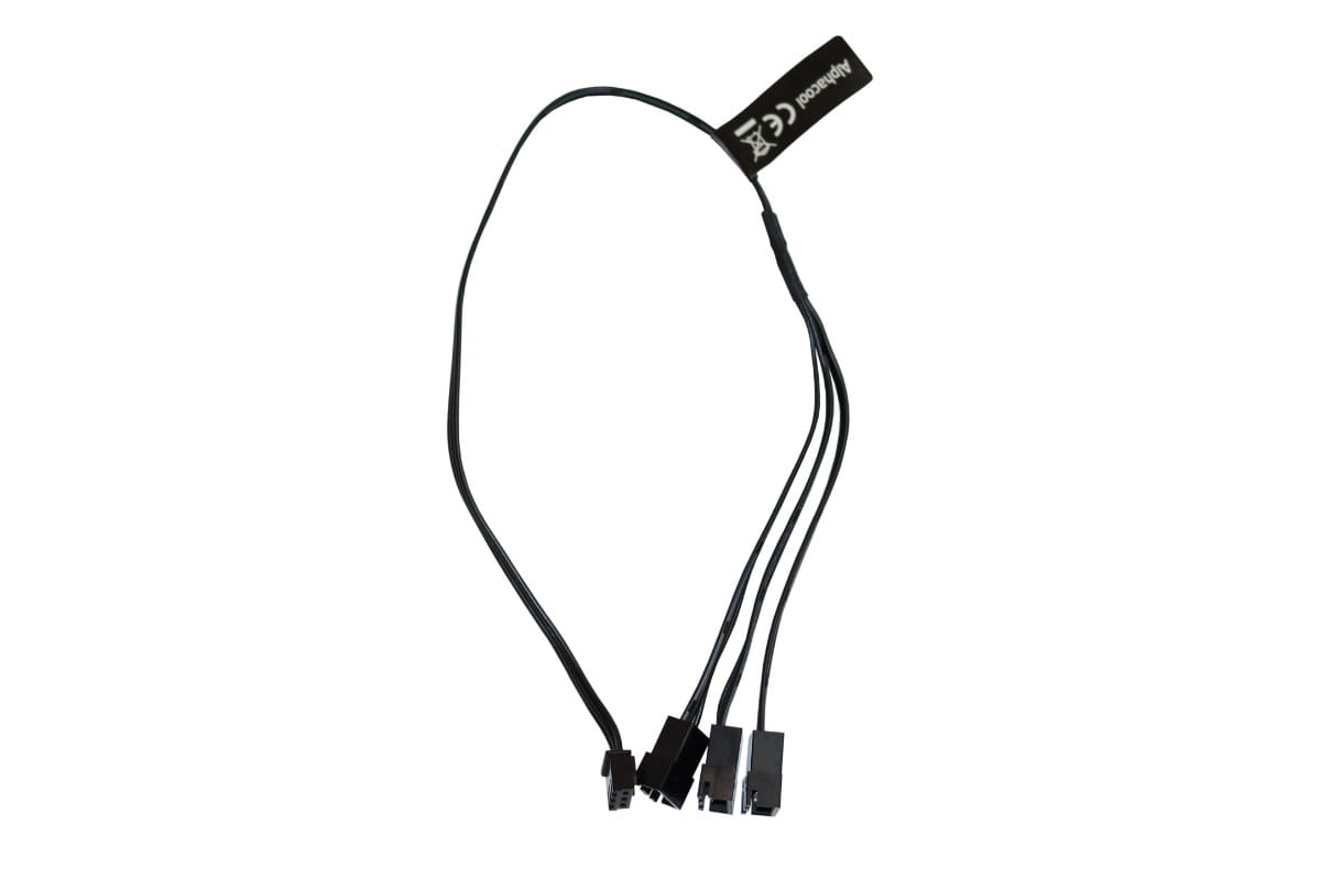 Alphacool Digital RGB LED y-cable 3-times with JST male connector 30cm - black : image 2