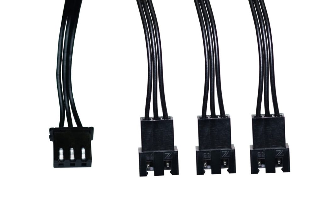 Alphacool Digital RGB LED y-cable 3-times with JST male connector 30cm - black : image 3