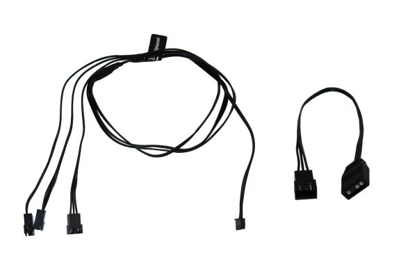 Alphacool Digital RGB LED y-cable 3-times with JST male connector 60cm – black