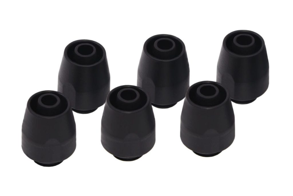 Alphacool HF compression Fitting TPV - 12,7/7,6mm Straight - Black - 6pcs Kit