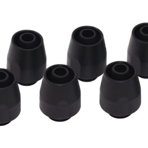 Alphacool HF compression Fitting TPV - 12,7/7,6mm Straight - Black - 6pcs Kit