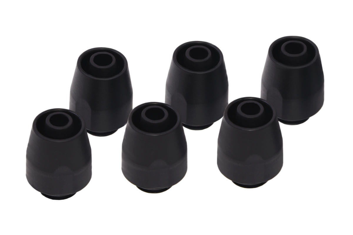 Alphacool HF compression Fitting TPV - 12,7/7,6mm Straight - Black - 6pcs Kit
