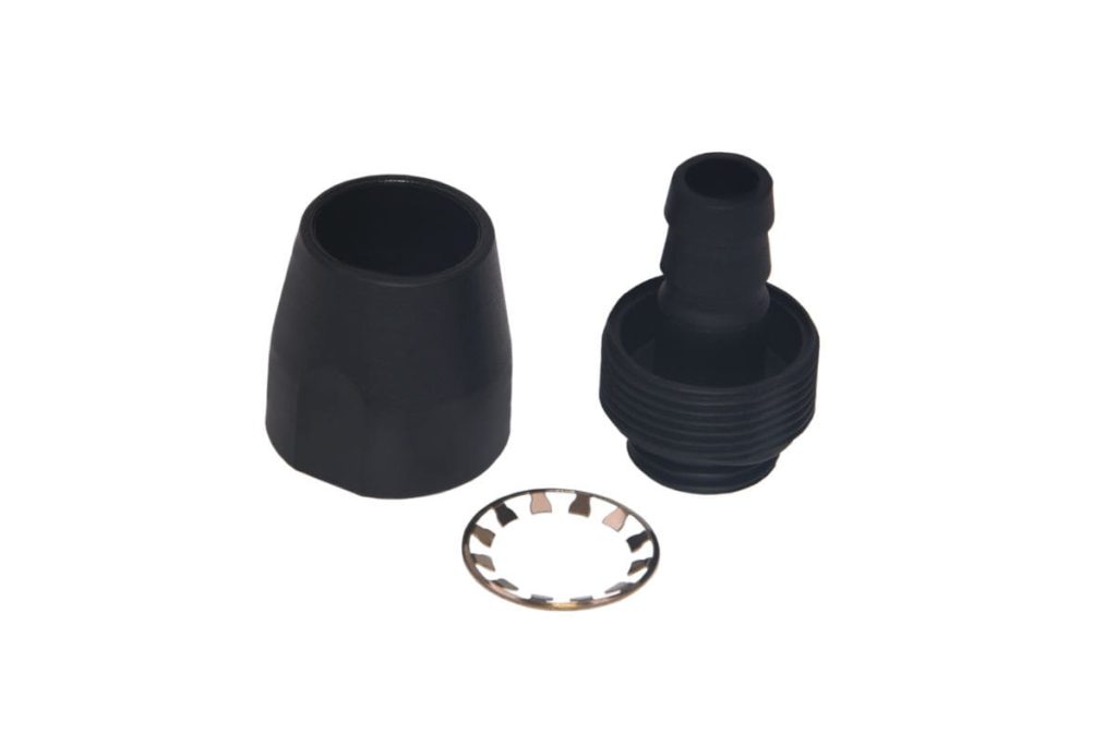 Alphacool HF compression Fitting TPV - 12,7/7,6mm Straight - Black - 6pcs Kit
