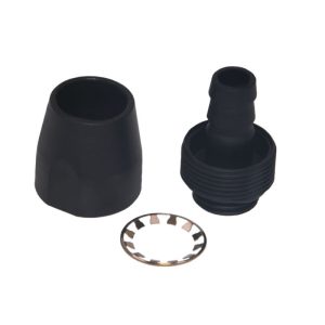 Alphacool HF compression Fitting TPV - 12,7/7,6mm Straight - Black - 6pcs Kit