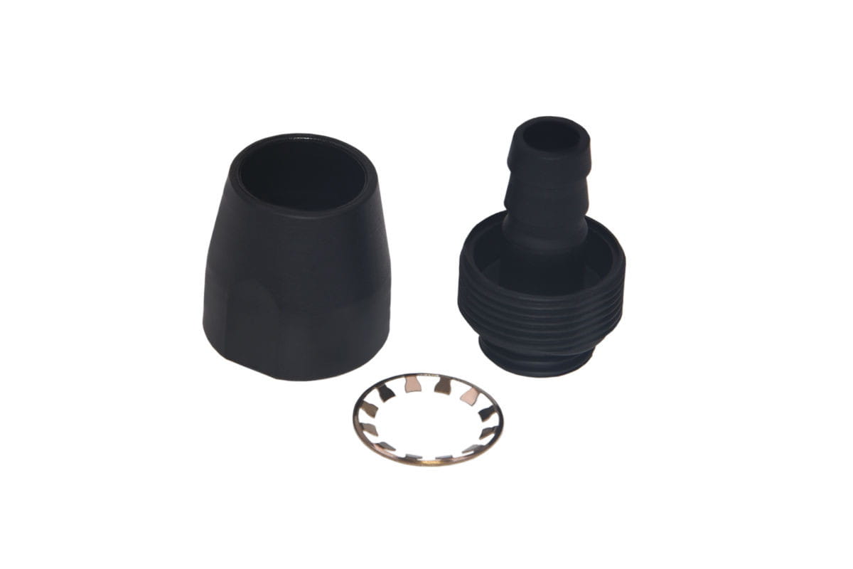 Alphacool HF compression Fitting TPV - 12,7/7,6mm Straight - Black - 6pcs Kit