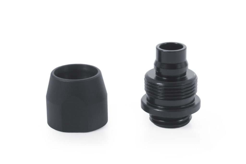 Alphacool HF compression Fitting TPV Metall - 12,7/7,6mm Straight - Black - 6pcs Kit