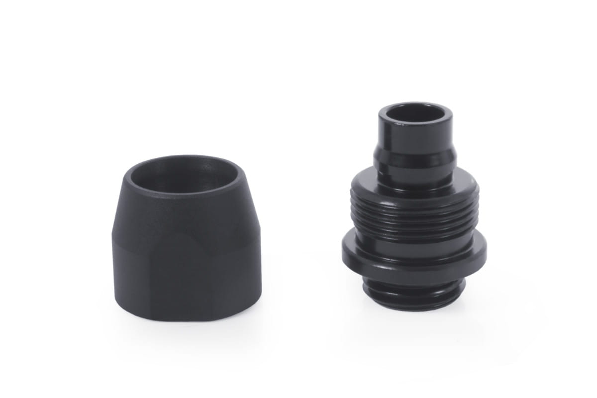 Alphacool HF compression Fitting TPV Metall - 12,7/7,6mm Straight - Black - 6pcs Kit