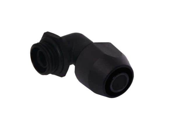 Alphacool HF compression fitting TPV Metall – 90- rotatable 12,7/7,6mm – Black