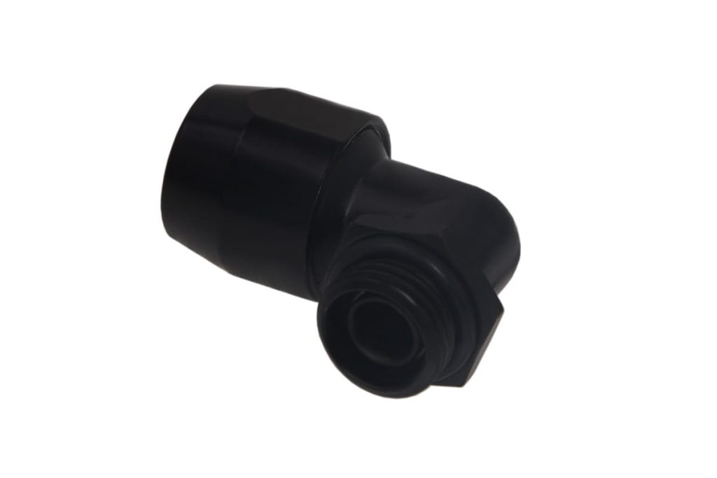 Alphacool HF compression fitting TPV Metall - 90- rotatable 12,7/7,6mm - Black