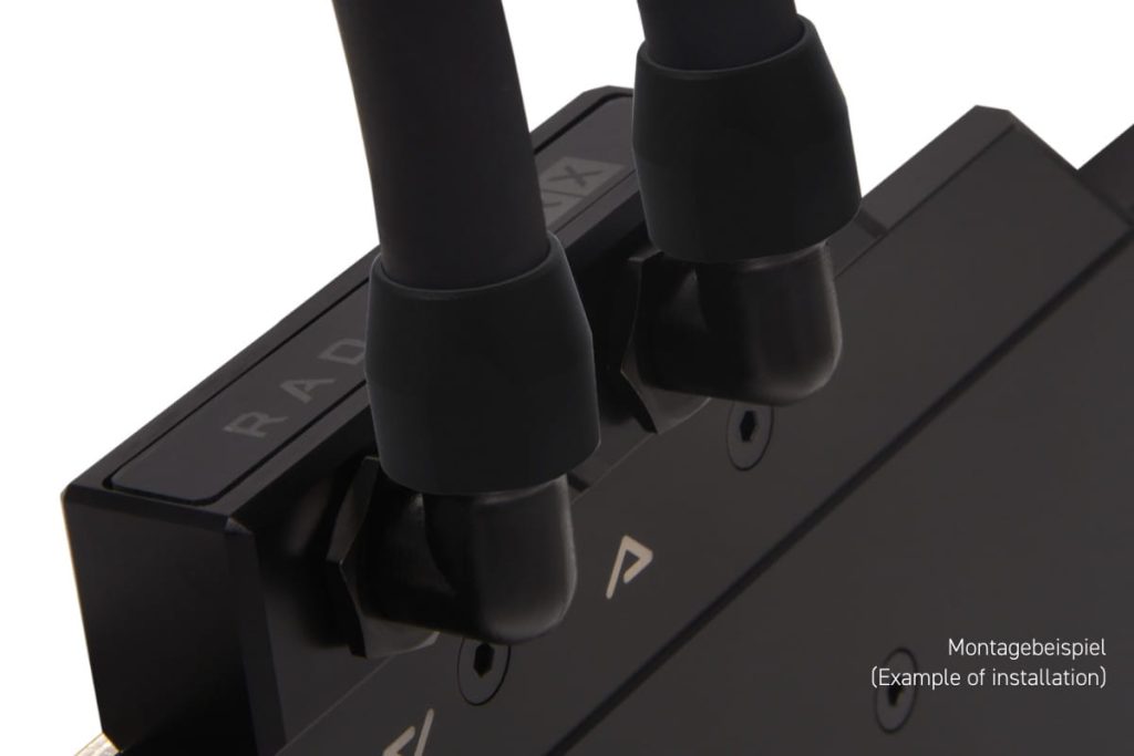 Alphacool HF compression fitting TPV Metall - 90- rotatable 12,7/7,6mm - Black