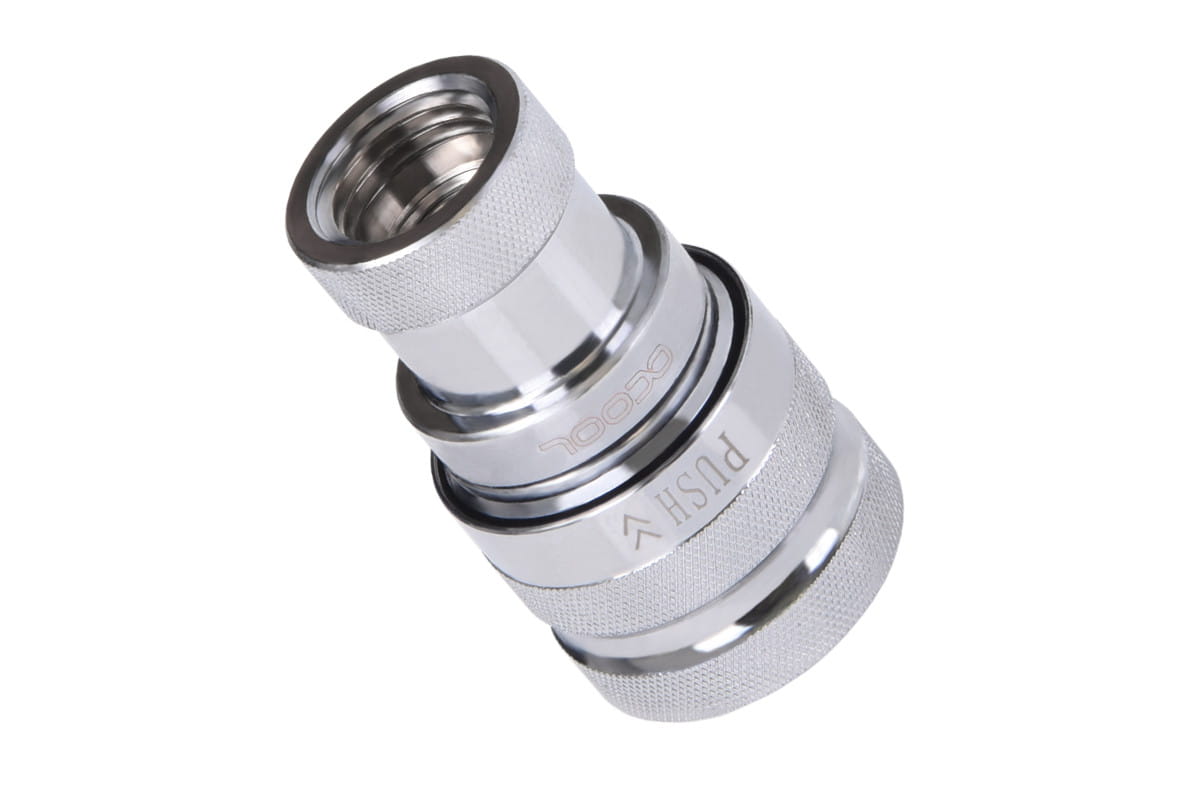 Alphacool Eiszapfen Quick Disconnect - Female Coupling, G1/4 Female - Chrome
