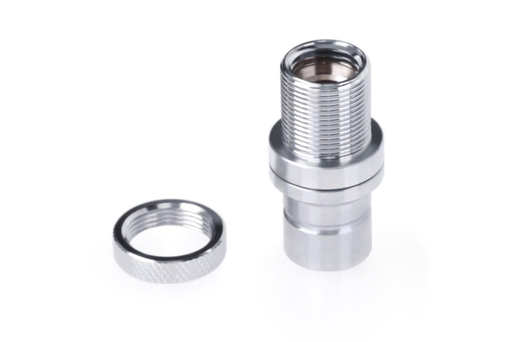 Alphacool Eiszapfen Quick Disconnect - Male Coupling, G1/4 Male Bulkhead - Chrome