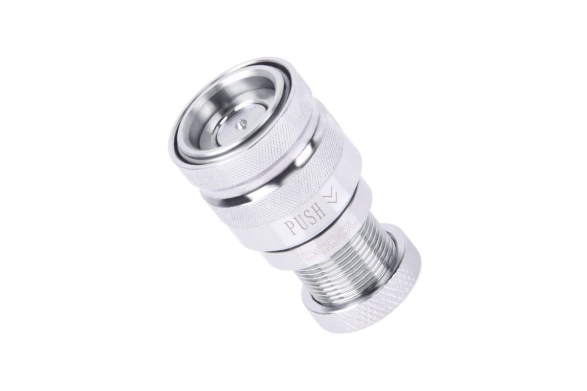 Alphacool Eiszapfen Quick Disconnect - Female Coupling, G1/4 Female Bulkhead - Chrome : image 1