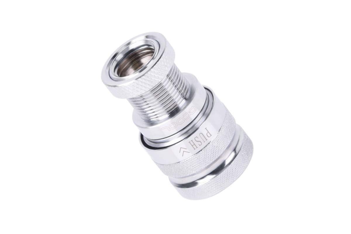 Alphacool Eiszapfen Quick Disconnect - Female Coupling, G1/4 Female Bulkhead - Chrome : image 2