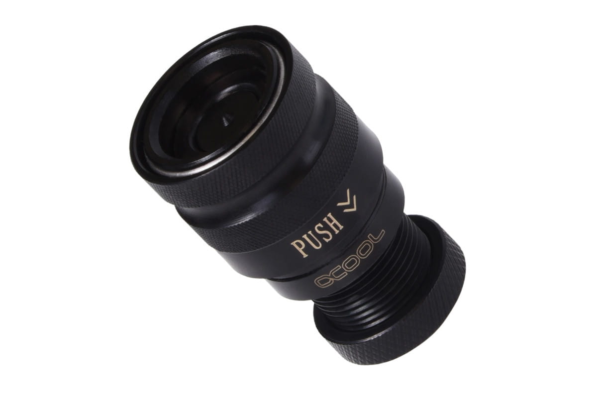Alphacool Eiszapfen Quick Disconnect - Female Coupling, G1/4 Female Bulkhead - Black : image 1