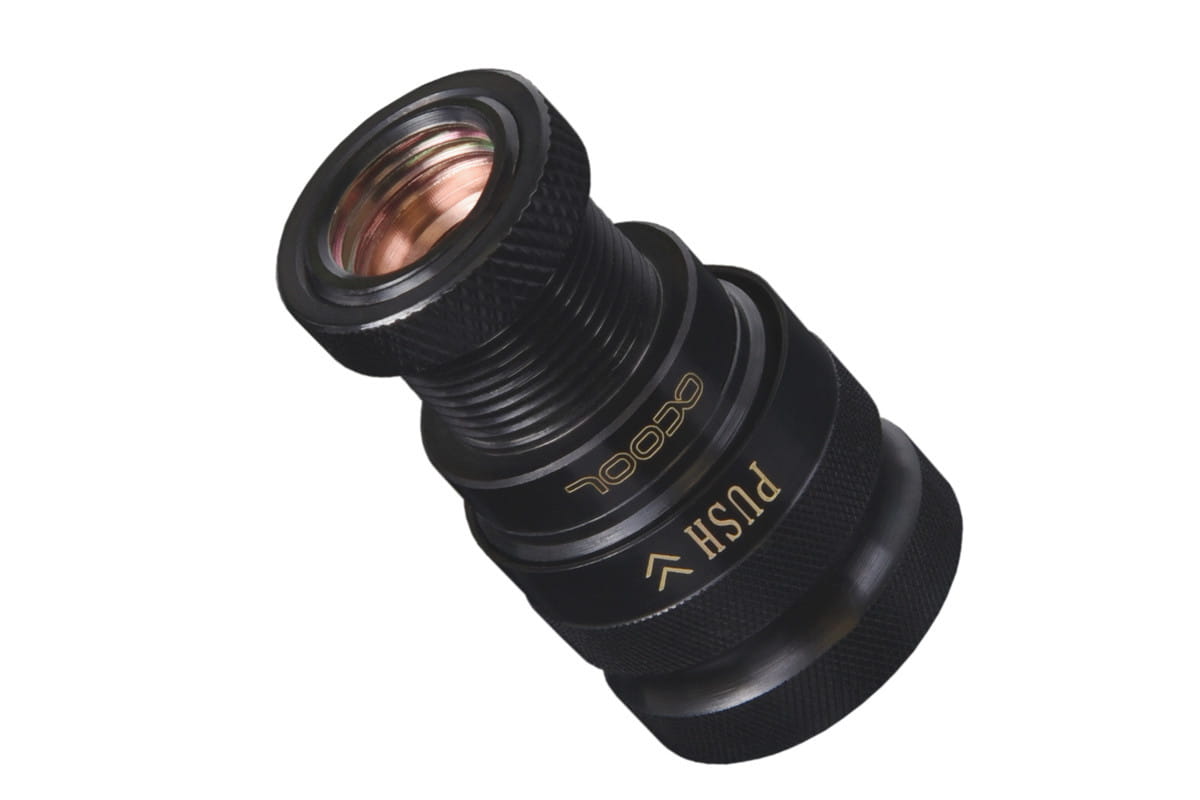 Alphacool Eiszapfen Quick Disconnect - Female Coupling, G1/4 Female Bulkhead - Black : image 2