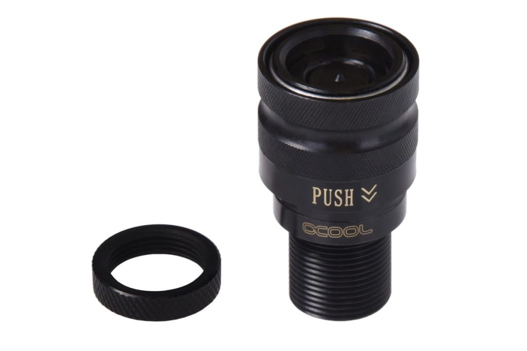 Alphacool Eiszapfen Quick Disconnect - Female Coupling, G1/4 Female Bulkhead - Black : image 3