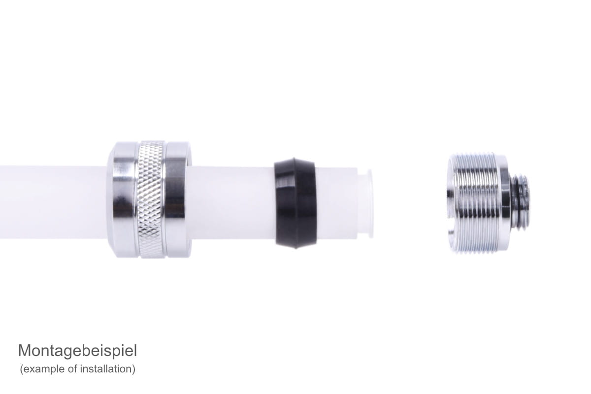Alphacool Eiszapfen PRO 16mm HardTube Fitting G1/4 - Chrome (6 Pack) : image 4