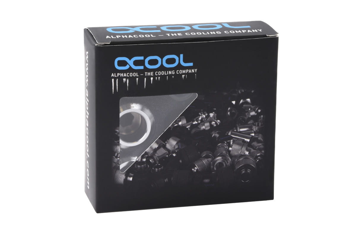 Alphacool Eiszapfen PRO 16mm HardTube Fitting G1/4 - Chrome (6 Pack) : image 5