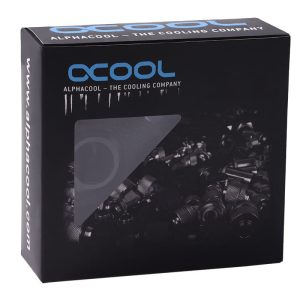 Alphacool Eiszapfen PRO 16mm HardTube Fitting G1/4 - Black (6 Pack) : image 5