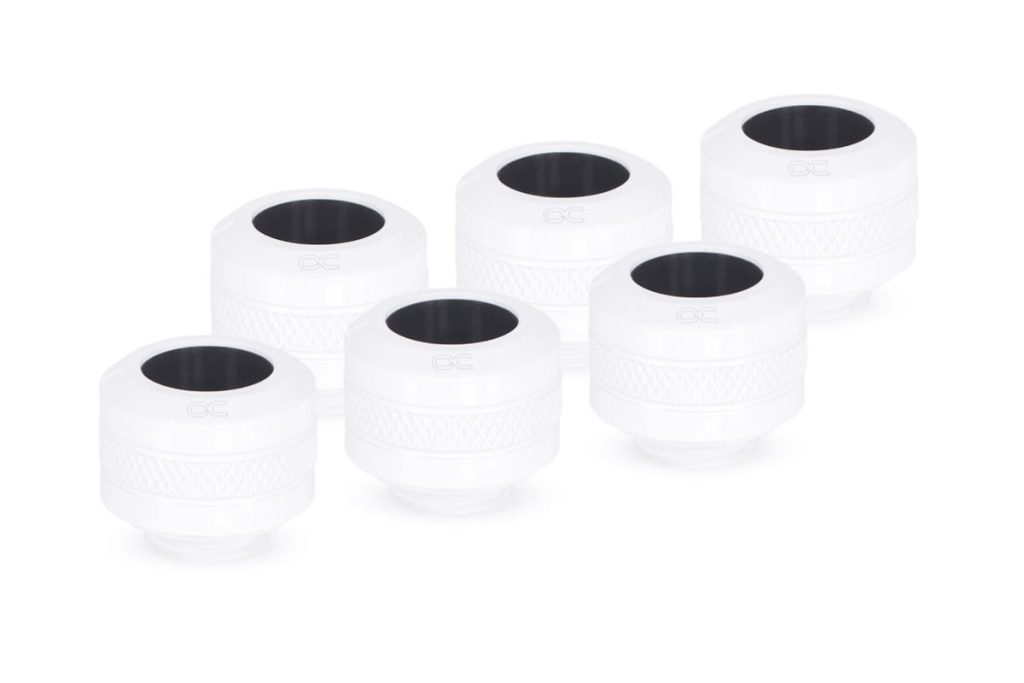 Alphacool Eiszapfen PRO 13mm HardTube fitting G1/4 - white sixpack : image 1