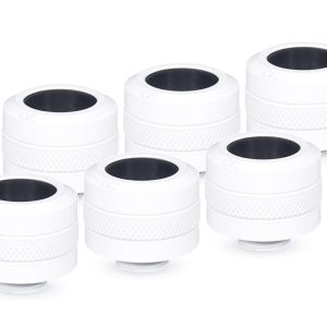 Alphacool Eiszapfen PRO 16mm HardTube fitting G1/4 - white sixpack : image 1