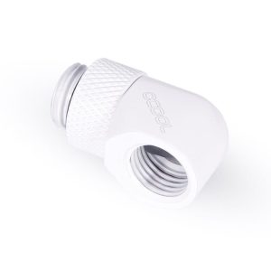 Alphacool Eiszapfen L-connector rotatable G1/4 outer thread to G1/4 inner thread - white : image 1